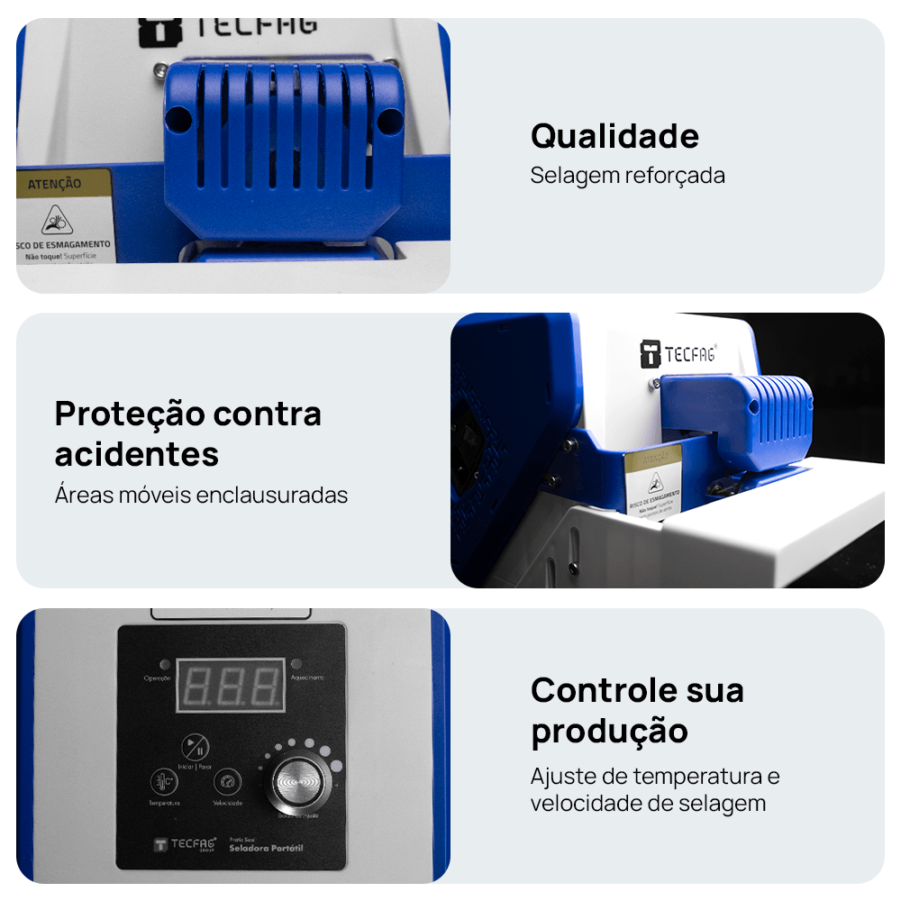 Seladora Portátil Pratic Seal TC 20 Bivolt - Tecfag